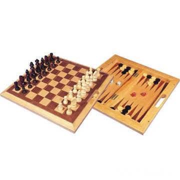 Venda quente de madeira 3 em 1 tabuleiro de jogo de xadrez